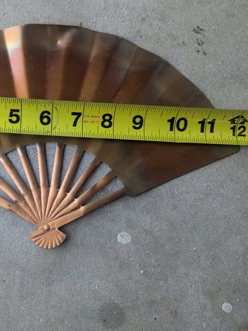 Coper Metal 3D Fan Wall Art Sculpture Set